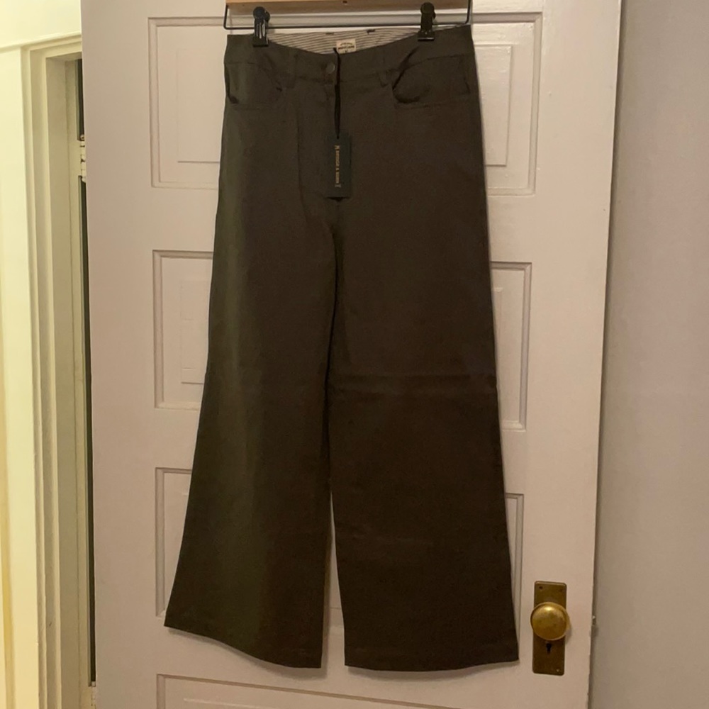 Grey Easton pant crop soft cotton with stretch